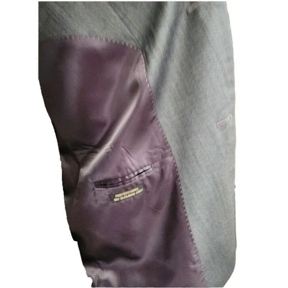 Henry Grethel Gray Size 54L Mens Suit Coat Poly/Wool Blend